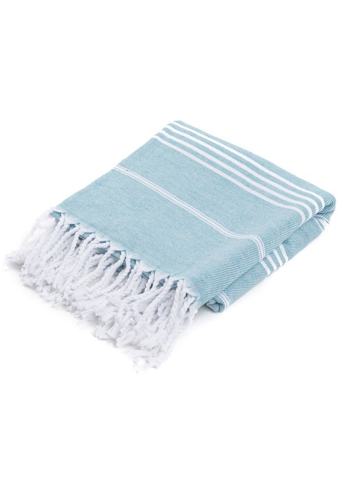 CONTEXT Style and Functionality Turkish Peshtemal Beach Towels 100% Organic Cotton | Quick Dry Super Absorbent Prewashed & Versatile Lightweight for Pool, Beach, Spa and bath Towel - 40x70 Inches (Teal)  - Image 3