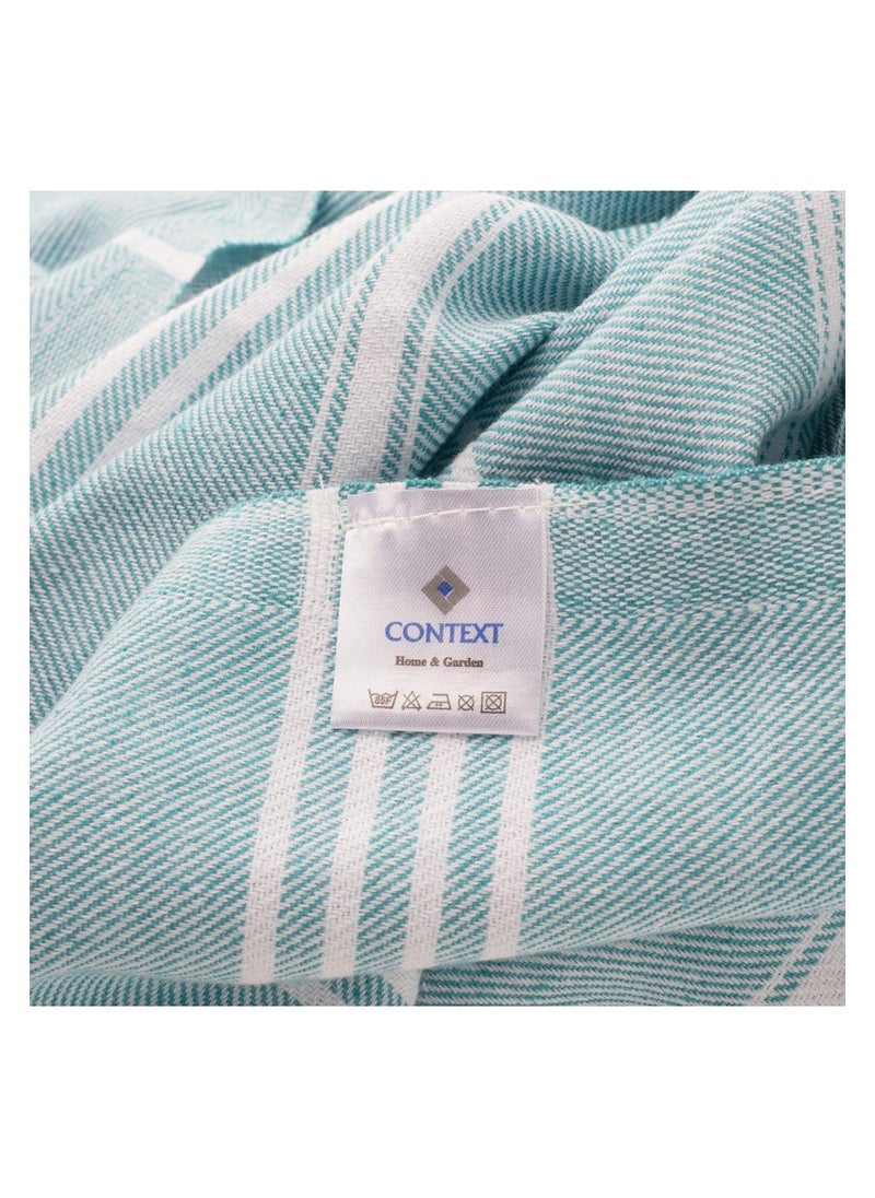 CONTEXT Style and Functionality Turkish Peshtemal Beach Towels 100% Organic Cotton | Quick Dry Super Absorbent Prewashed & Versatile Lightweight for Pool, Beach, Spa and bath Towel - 40x70 Inches (Teal)  - Image 4