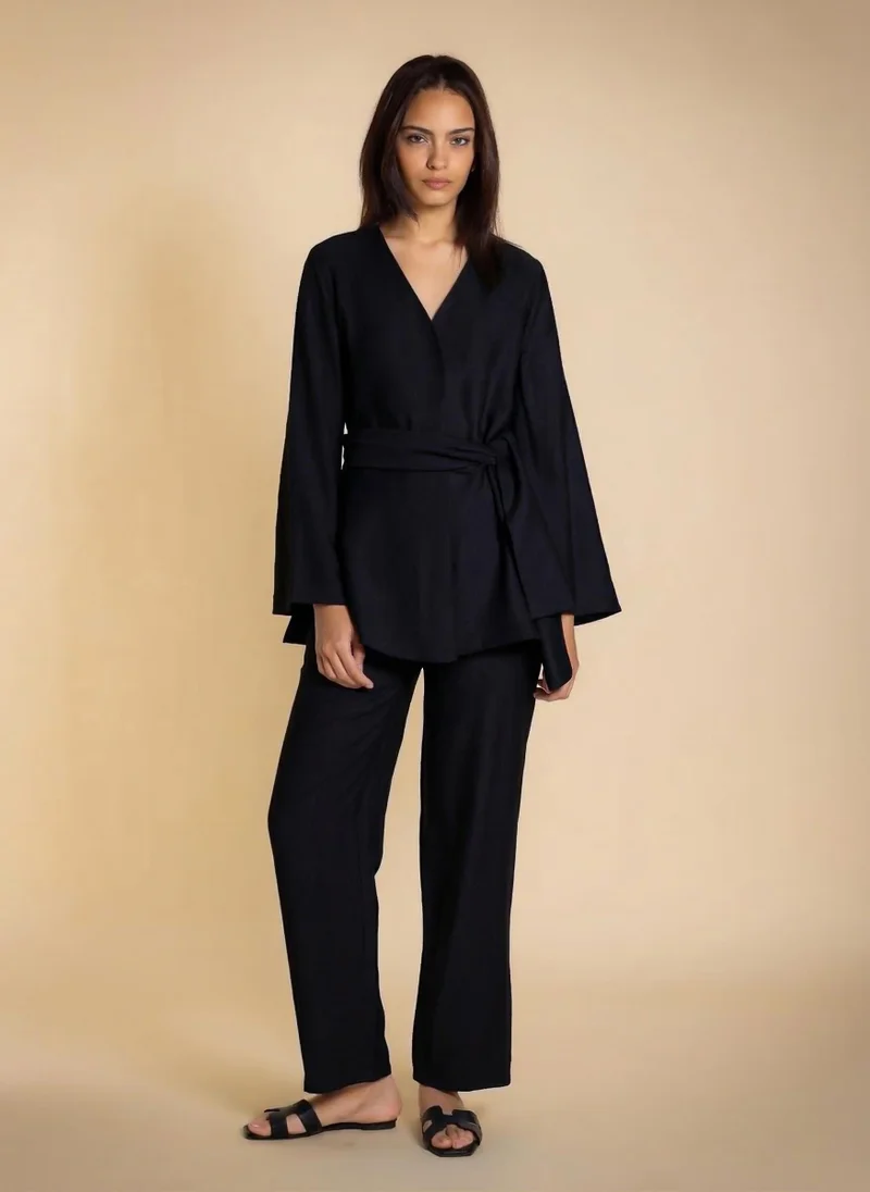 شايبس COMFORT BLOUSE SET WITH BELT