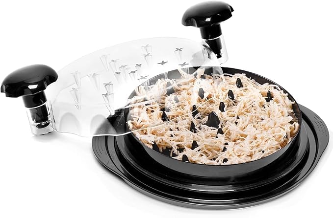 GNOLY Chicken Shredder Machine Meat Shredder Tool with Clear Cover Handles and Non-Skid Base for Ground Beef Pulled Pork and Chicken Safer Than Bear Claws for Shredding Meat - Image 4