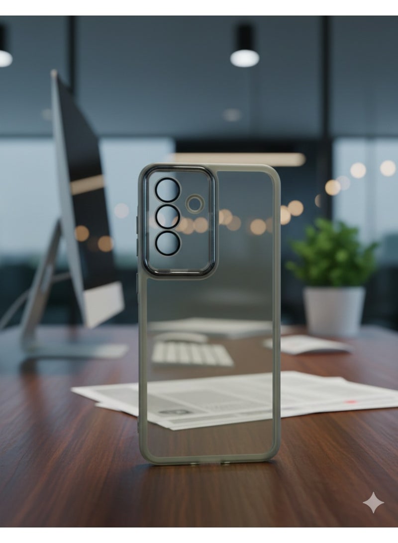 Grace Matte Finish Back Cover Case for Samsung A25 - Elegant Metallic Ribbon Design - Full Camera Protection & Non-Slip Grip - Image 4