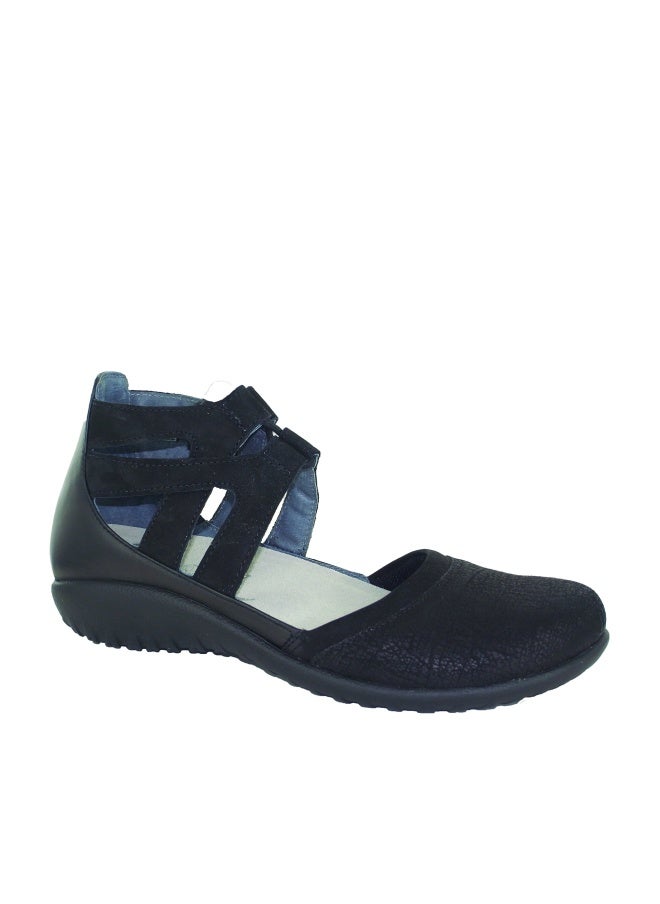 NAOT Women's Lace-up Kata Shoe Black Lthr Combo 6 M US - Image 1