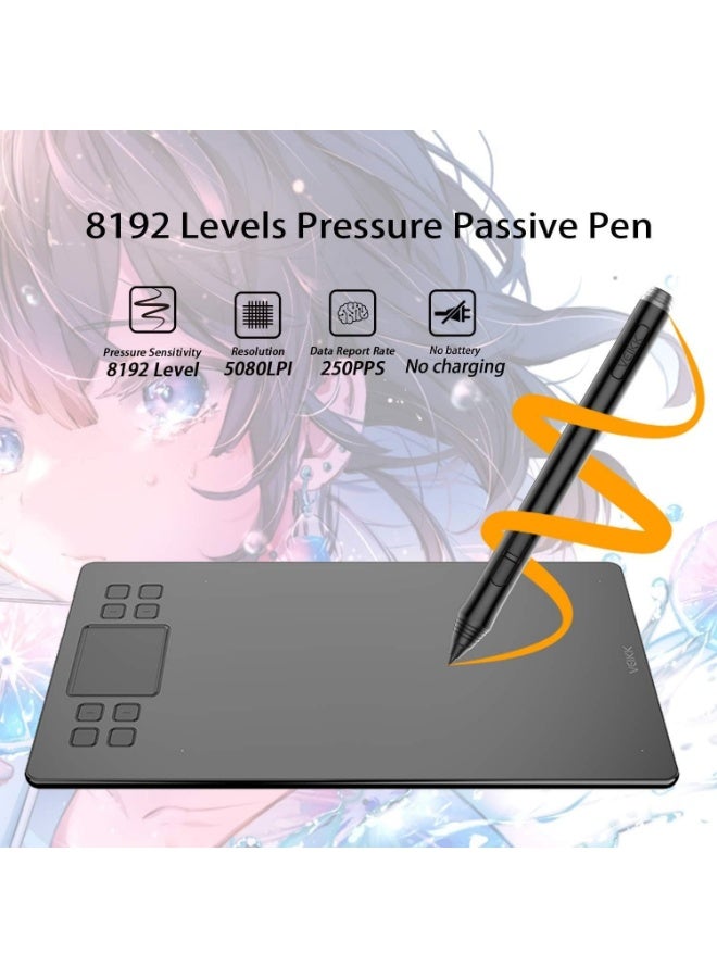 VEIKK A50 Graphics Drawing Tablet with 8192 Pressure Sensitivity(Battery-Free Passive Pen) - Image 3