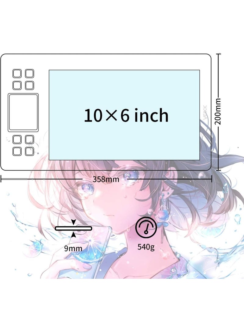 VEIKK A50 Graphics Drawing Tablet with 8192 Pressure Sensitivity(Battery-Free Passive Pen) - Image 4