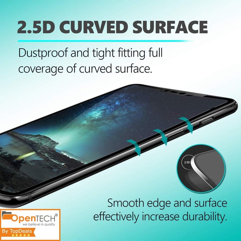 OpenTech ® Military-Grade Tempered Glass Screen Protector Compatible for OnePlus 6 Edge to Edge Coverage with Easy Installation kit - Image 5