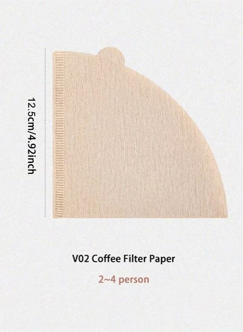 JUE-FISH Cone Coffee Filter in Beige V60 size having 100 Pieces Disposable Paper - Image 3