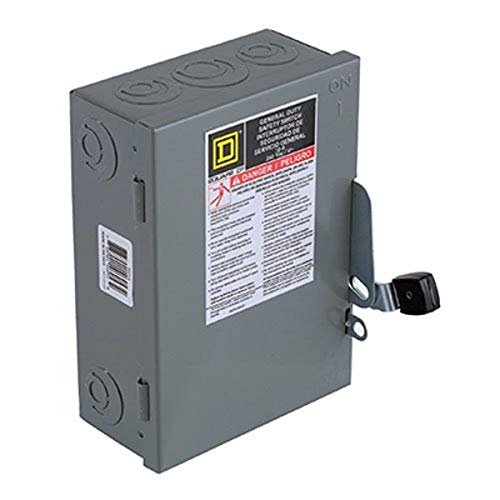 Schneider Electric سكوير دي - D221NCP مفتاح السلامة العام، قابل للانصهار، 30-أمبير، 240فولت، قطبين، 7.5 حصان، للاستخدام الداخلي، مع المحايد - Image 5