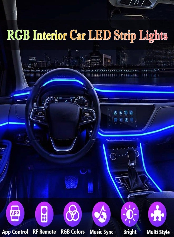 DEHERANE Interior Car LED Strip Lights, RGB 6 in 1 Ambient Lighting Kit with 315 inches Integrated Fiber Optic, 16 Million Colors Car Interior Lights with Wireless APP& Remote Control, Sync to Music - Image 2