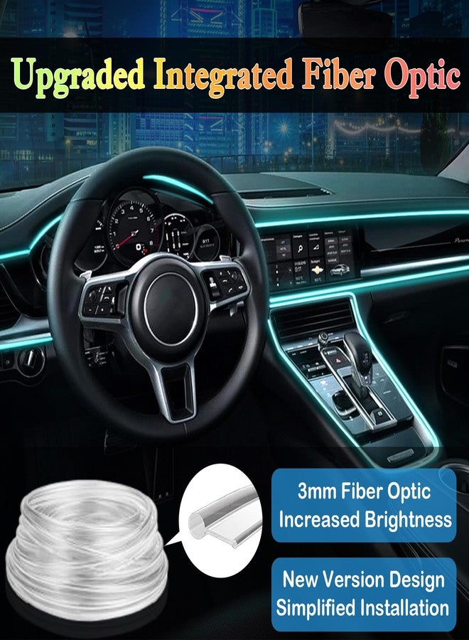 DEHERANE Interior Car LED Strip Lights, RGB 6 in 1 Ambient Lighting Kit with 315 inches Integrated Fiber Optic, 16 Million Colors Car Interior Lights with Wireless APP& Remote Control, Sync to Music - Image 4