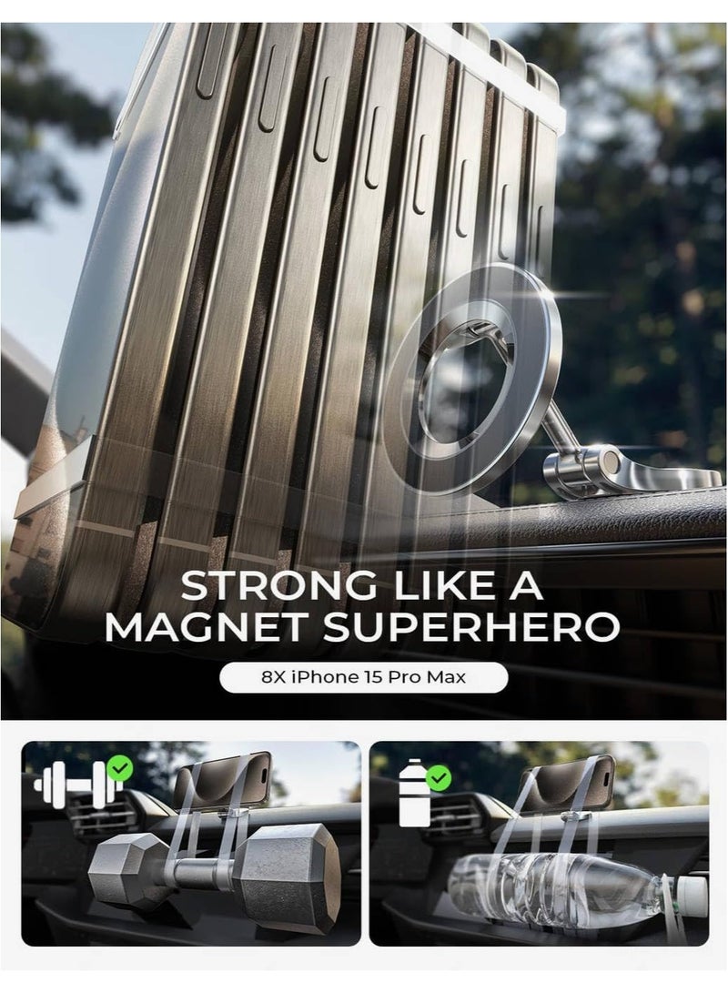 MORTICO MORTICO for Magsafe Car Mount, Ultra Magnetic Dashboard Phone Holder, Car Accessories for iPhone 16 Pro Max, Fit for iPhone16 Pro/Pro Max 15 14 13 12 Galaxy S24 Ultra - Image 4