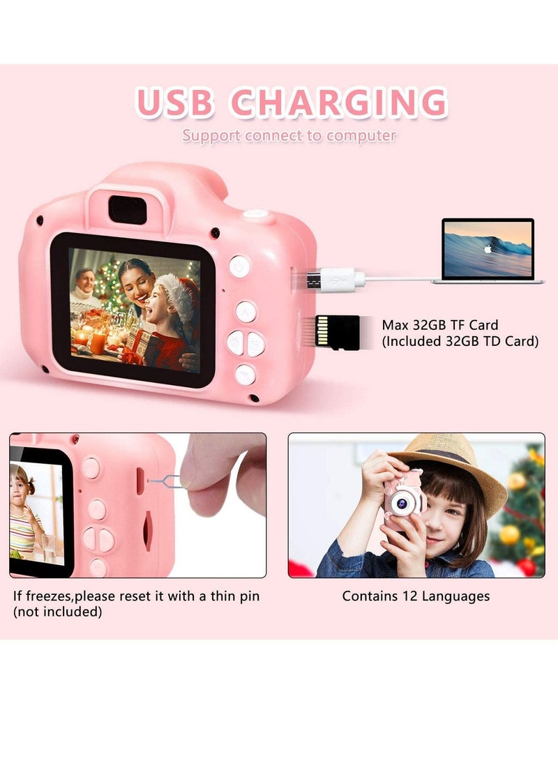 Kids Digital Camera for Girls and Boys, Kids Children Selfie Photo Video Camera Camcorder with 32 or 16GB SD Card, Gifts for Girls and Boys Age 3 4 5 6 7 8 9 10 11 12 13 Years Old - Image 5