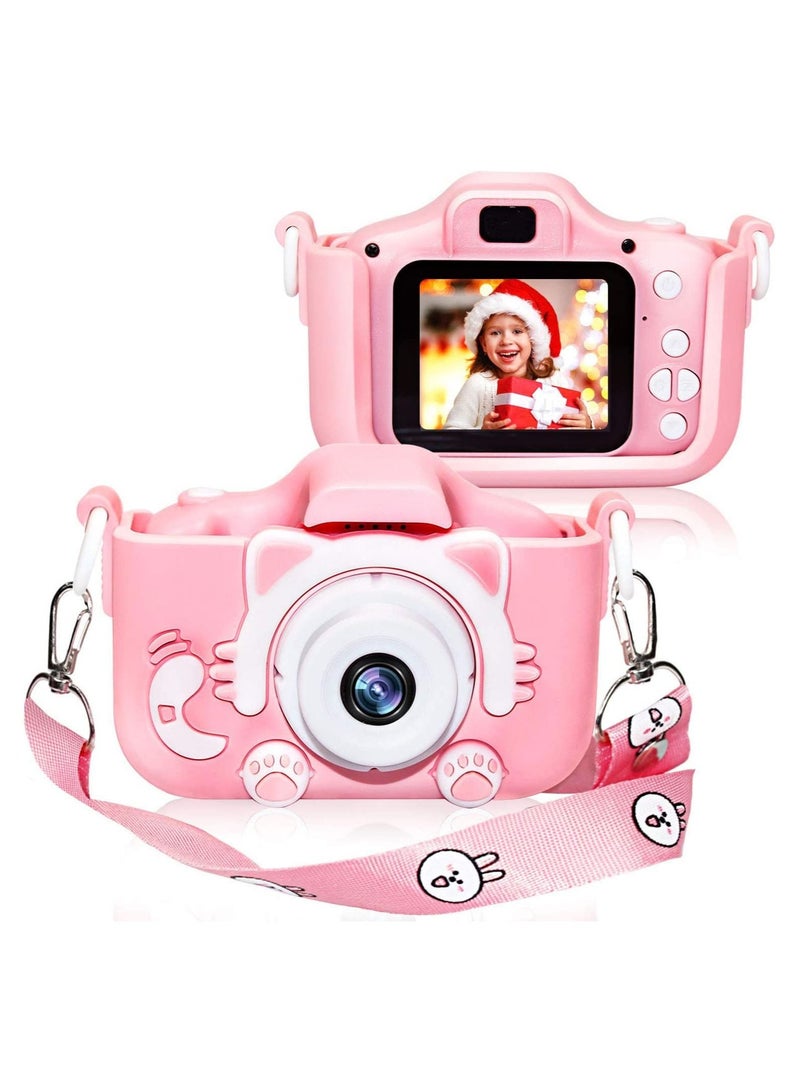 Kids Digital Camera for Girls and Boys, Kids Children Selfie Photo Video Camera Camcorder with 32 or 16GB SD Card, Gifts for Girls and Boys Age 3 4 5 6 7 8 9 10 11 12 13 Years Old - Image 1