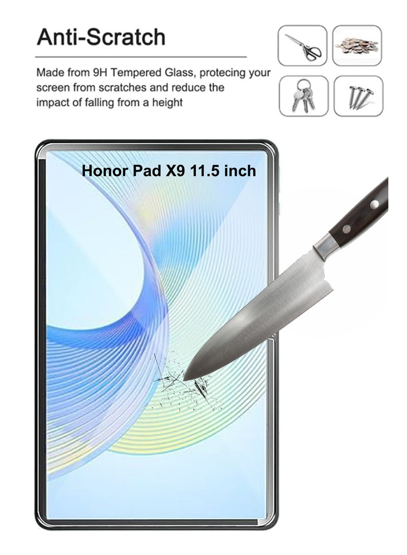 [2 Pcs] For Honor Pad X9 11.5 Inch - Premium Tempered Glass Anti-Scratch, Smudge Proof Easy Installation Screen Protector Guard  - Image 2