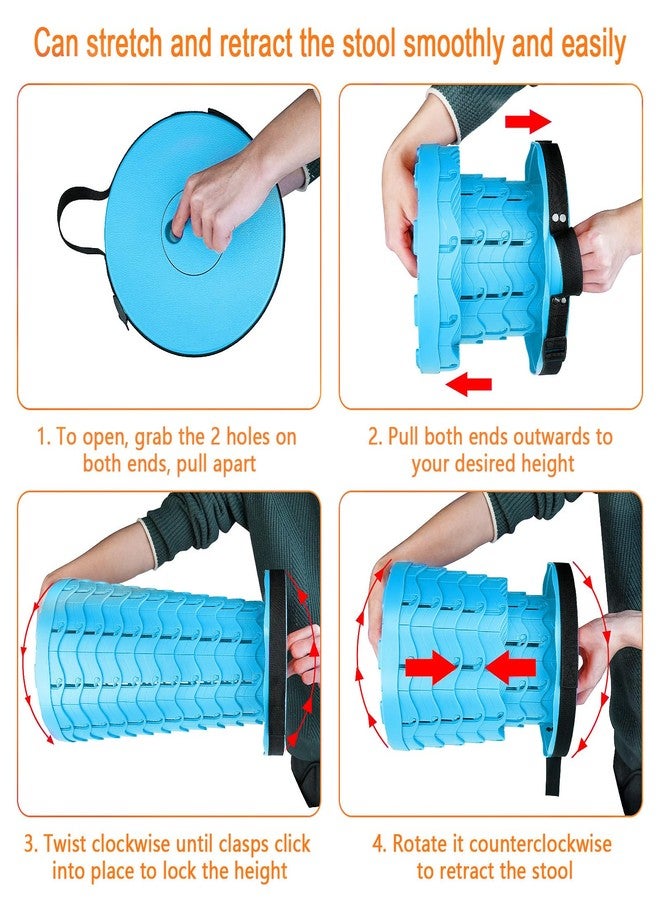 Boreeman كرسي قابل للطي مطور من بوريمان، خفيف الوزن ولكنه متين، بسعة تحميل تصل إلى 400 رطل، كرسي قابل للطي محمول للتخييم والصيد والمشي لمسافات طويلة والشواء (أزرق فاتح) - Image 5