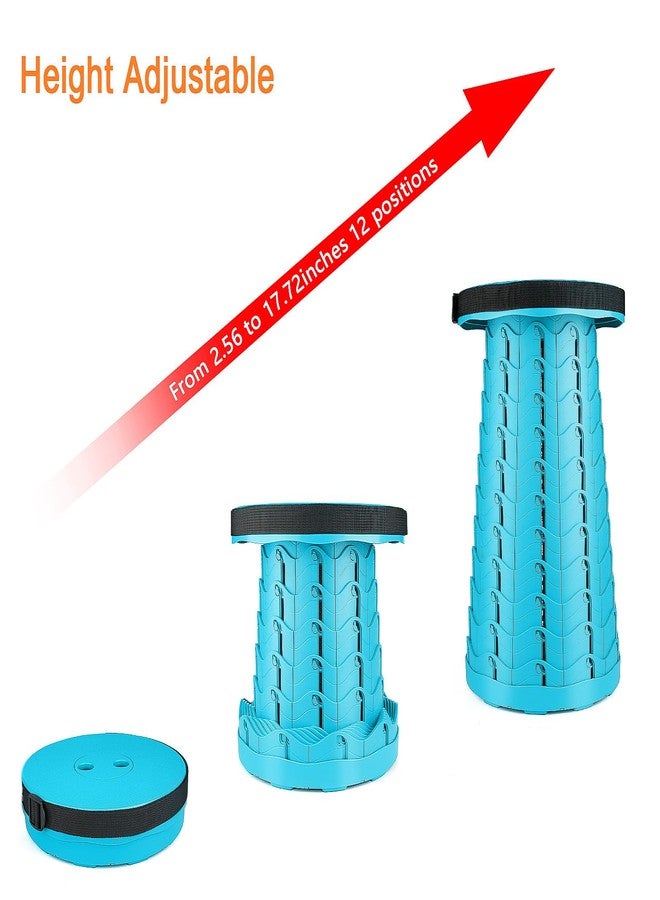 Boreeman كرسي قابل للطي مطور من بوريمان، خفيف الوزن ولكنه متين، بسعة تحميل تصل إلى 400 رطل، كرسي قابل للطي محمول للتخييم والصيد والمشي لمسافات طويلة والشواء (أزرق فاتح) - Image 4