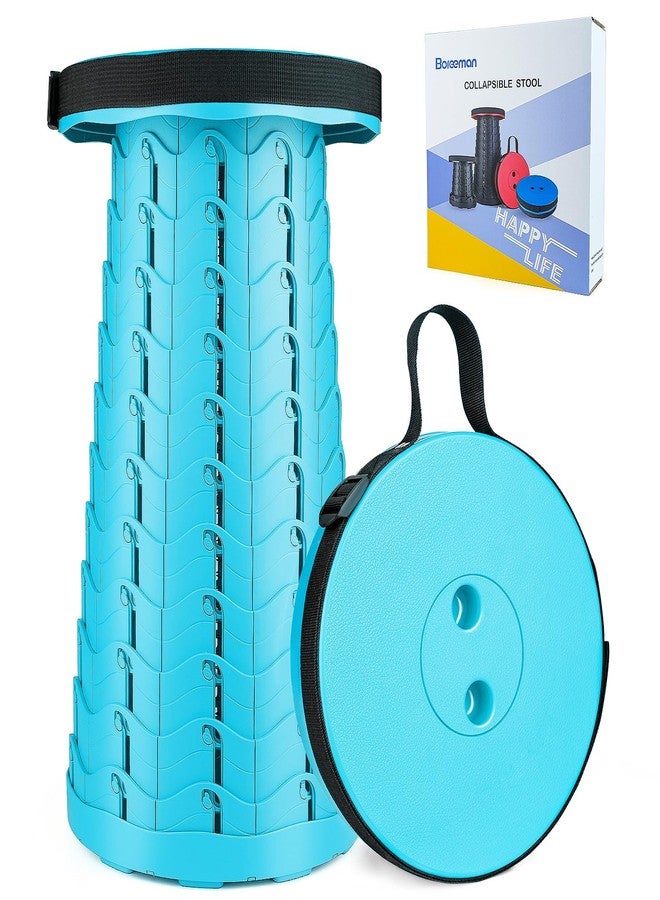 Boreeman كرسي قابل للطي مطور من بوريمان، خفيف الوزن ولكنه متين، بسعة تحميل تصل إلى 400 رطل، كرسي قابل للطي محمول للتخييم والصيد والمشي لمسافات طويلة والشواء (أزرق فاتح) - Image 1