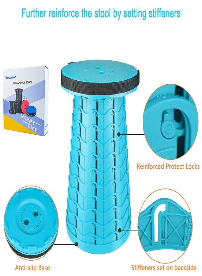 Boreeman كرسي قابل للطي مطور من بوريمان، خفيف الوزن ولكنه متين، بسعة تحميل تصل إلى 400 رطل، كرسي قابل للطي محمول للتخييم والصيد والمشي لمسافات طويلة والشواء (أزرق فاتح) - Image 3