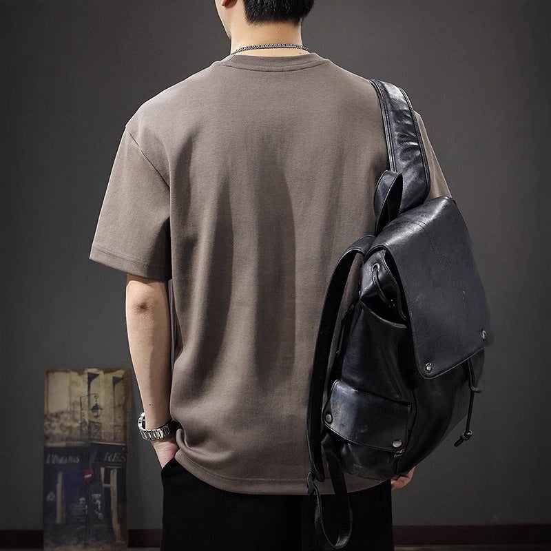 8XL Plus Size Men's Cotton Short Sleeve T-Shirt - Image 3