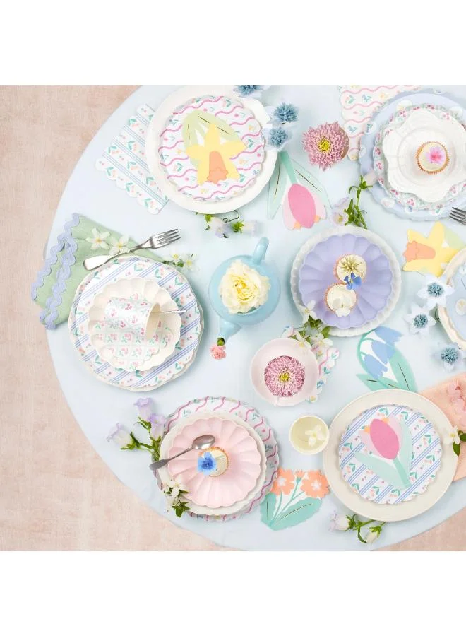 Meri Meri  Bloomsbury Floral Pattern Large Napkins - Pack of 16, 3-Ply Paper Napkins with 4 Soft Pastel Floral Designs, Stylish Party Tableware for Garden Parties, Baby Showers & Celebrations  | Best Price UAE