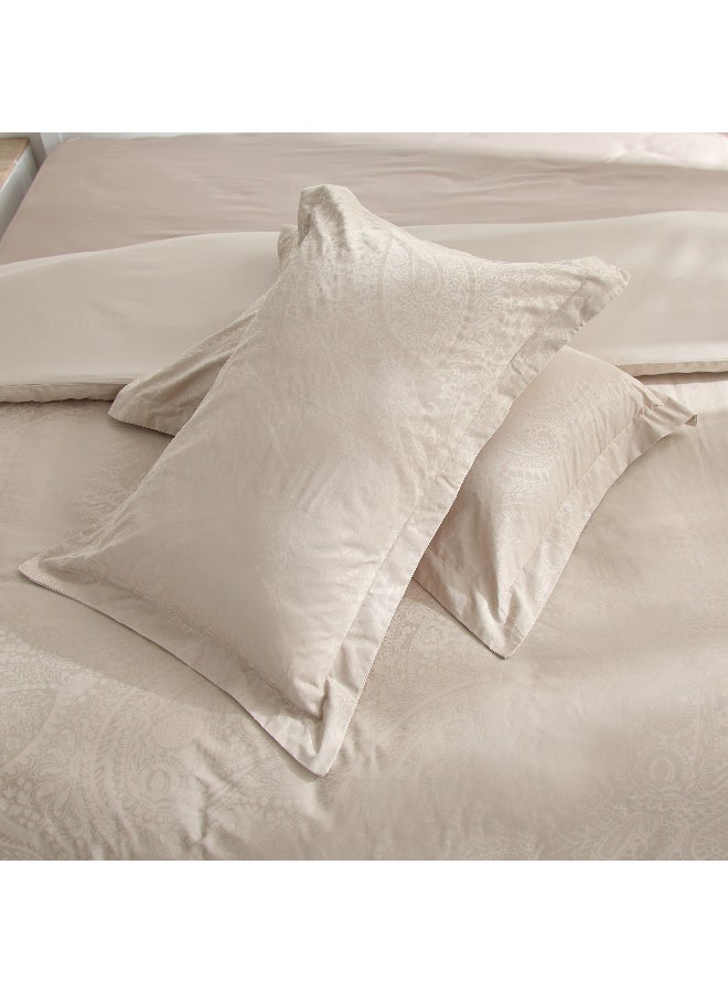 Home Box Opulent Luxe Printed 3-Piece Cotton Jacquard Queen King Duvet Cover Set - 220x220 cm  - Image 1