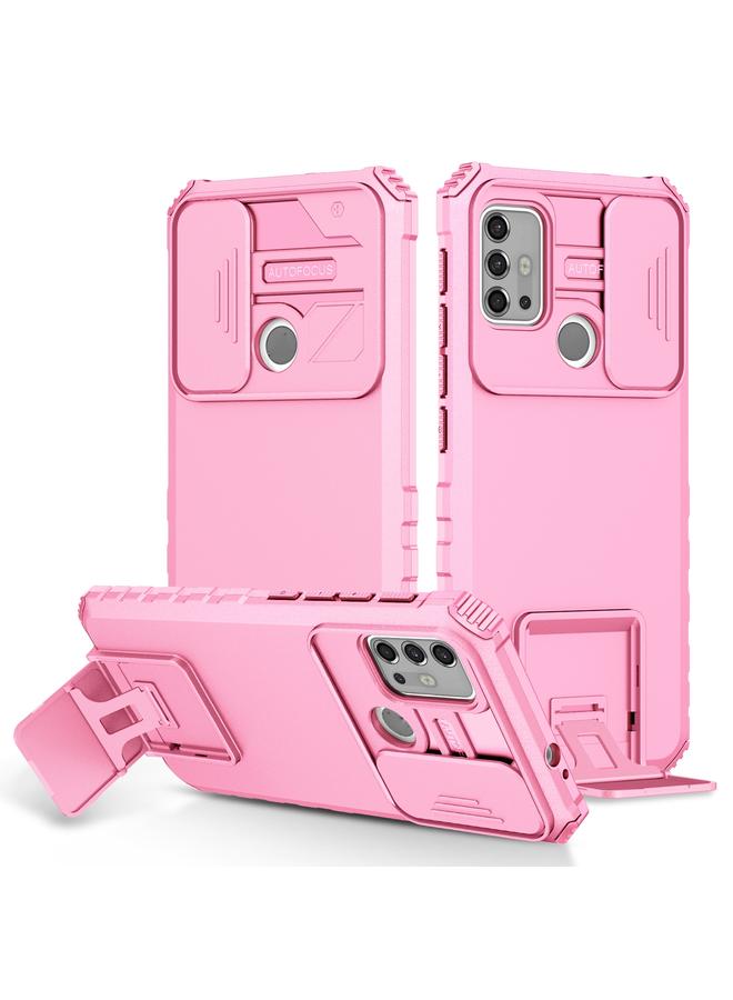 erorex Case For Motorola Moto G30 / G10 Stereoscopic Holder Sliding Camshield Phone Case - Image 1