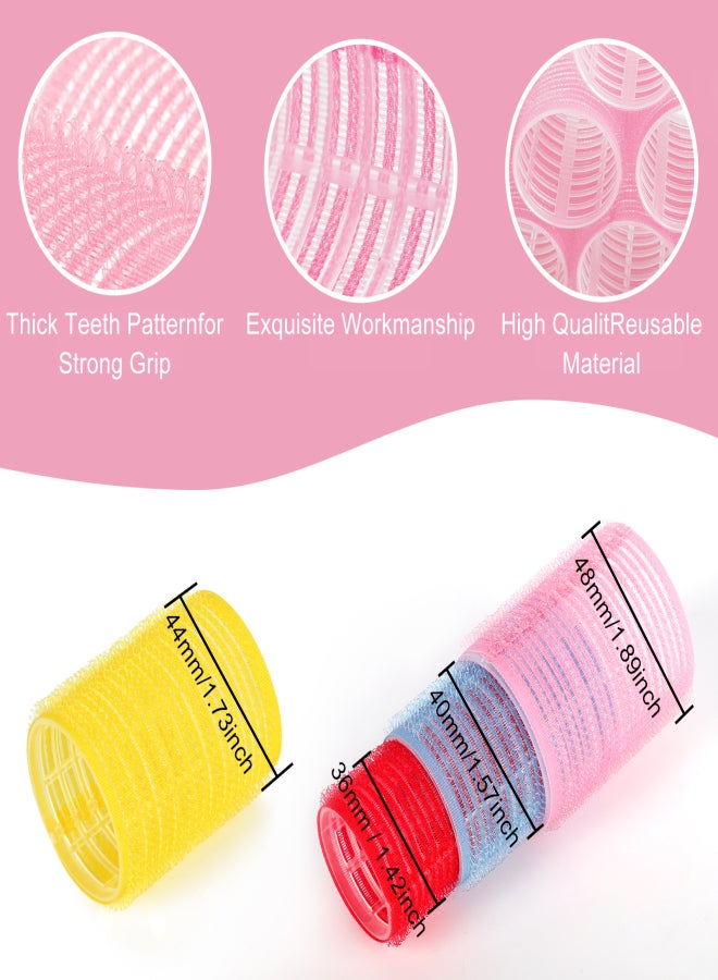 آيسيلي بكرات شعر ذاتية الإمساك لصالونات تصفيف الشعر وأدوات تجعيد الشعر DIY - عبوة من 10 قطع - Image 2