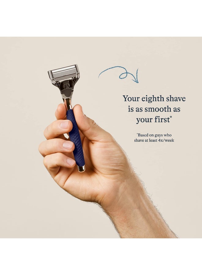 Harry's Shaving Kit for Men - Razor Handle and 3 Razor Blade Refill Cartridges - Chrome Edition - Image 2