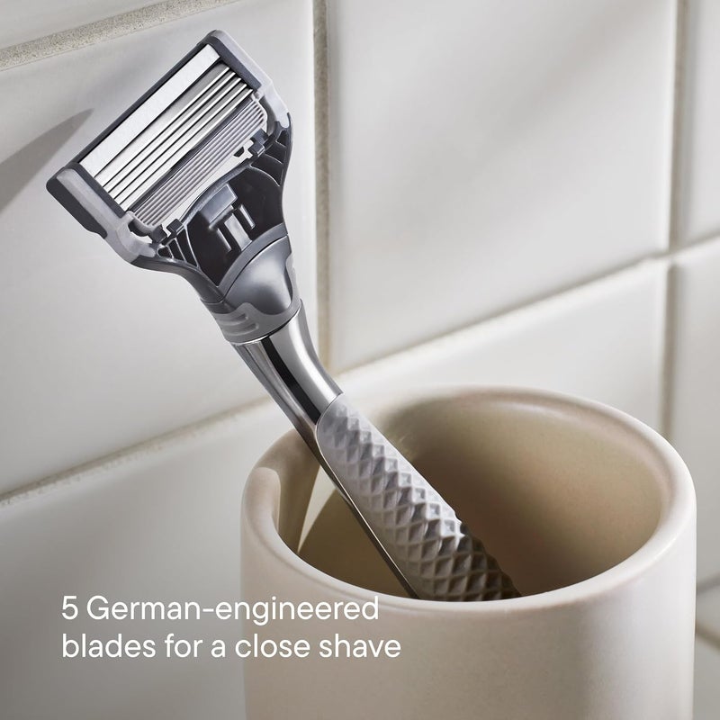 Harry's Shaving Kit for Men - Razor Handle and 3 Razor Blade Refill Cartridges - Chrome Edition - Image 5