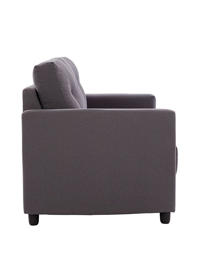 DANUBE HOME Nottingham 3 Seater Fabric Sofa | Modern Design Three Seat Sofas | Comfortable Living Room Furniture L186xW85xH88cm - Dark Slate Grey - Image 5