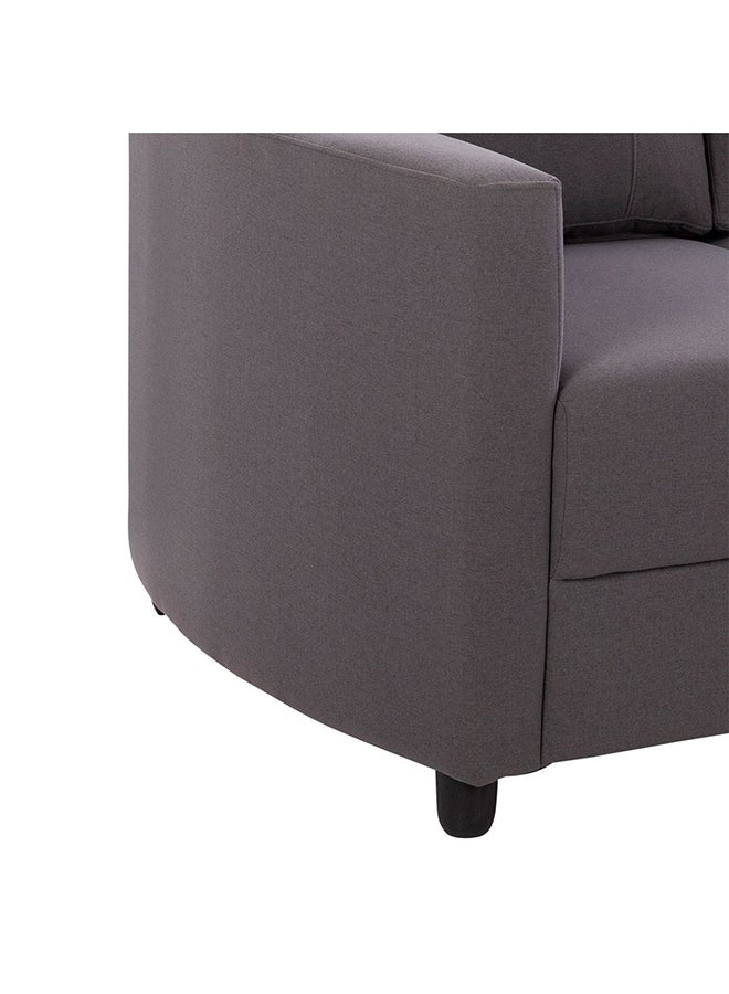 DANUBE HOME Nottingham 3 Seater Fabric Sofa | Modern Design Three Seat Sofas | Comfortable Living Room Furniture L186xW85xH88cm - Dark Slate Grey - Image 3