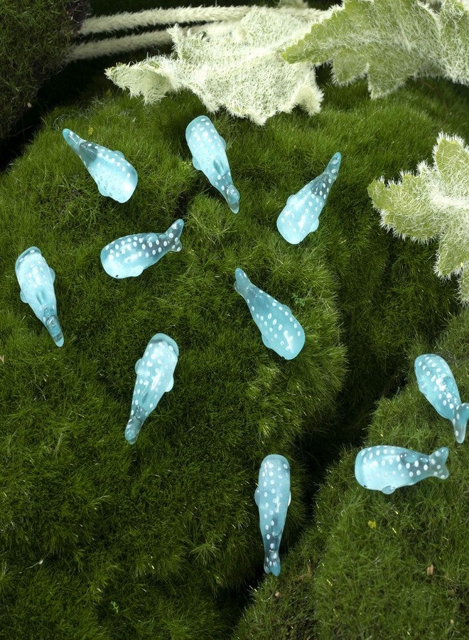 CustomyLife 50Pcs Miniature Whale Figurine, Mini Resin Fake Fish Animal Sculptures, Ocean Spotted Fish Micro Landscape for Fairy Garden Succulent Moss Potted Terrarium DIY Craft-Blue - Image 3