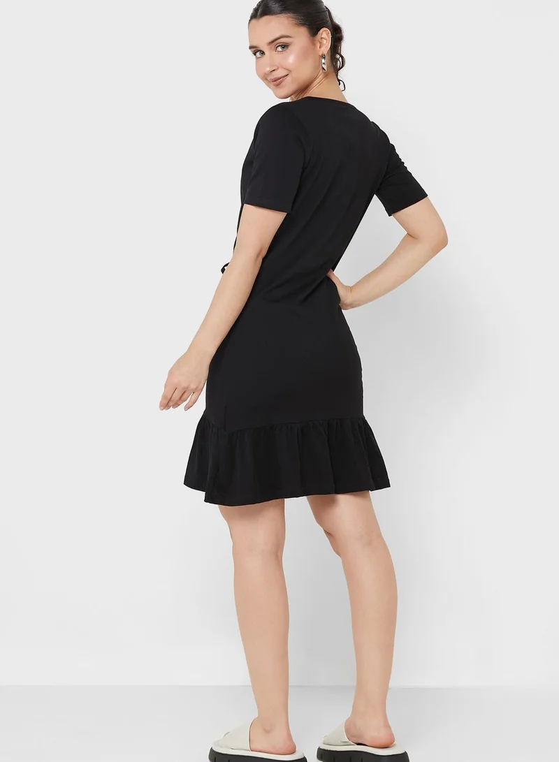 Ginger Basics Wrap Tie Dress