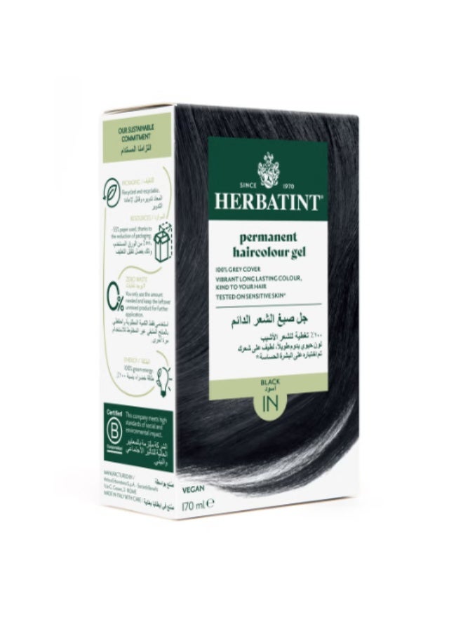 Hair Gel 1N Black – Long Lasting Rich Black Styling haircolour gel