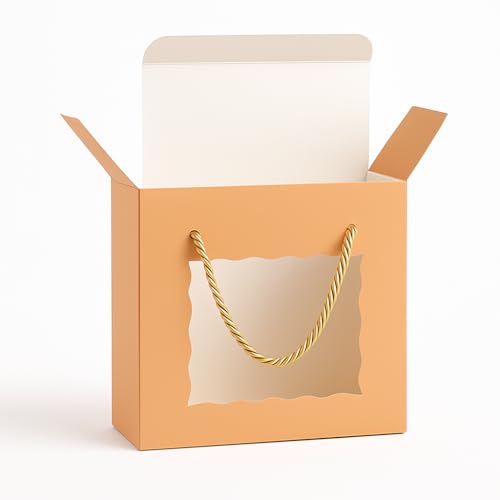 mudrit Hamper Gift Boxes 8x8x4 inches, Gift Bag with Handles, Premium Packaging for Party Favors, Weddings, Birthday, Festive Gifting - Image 1