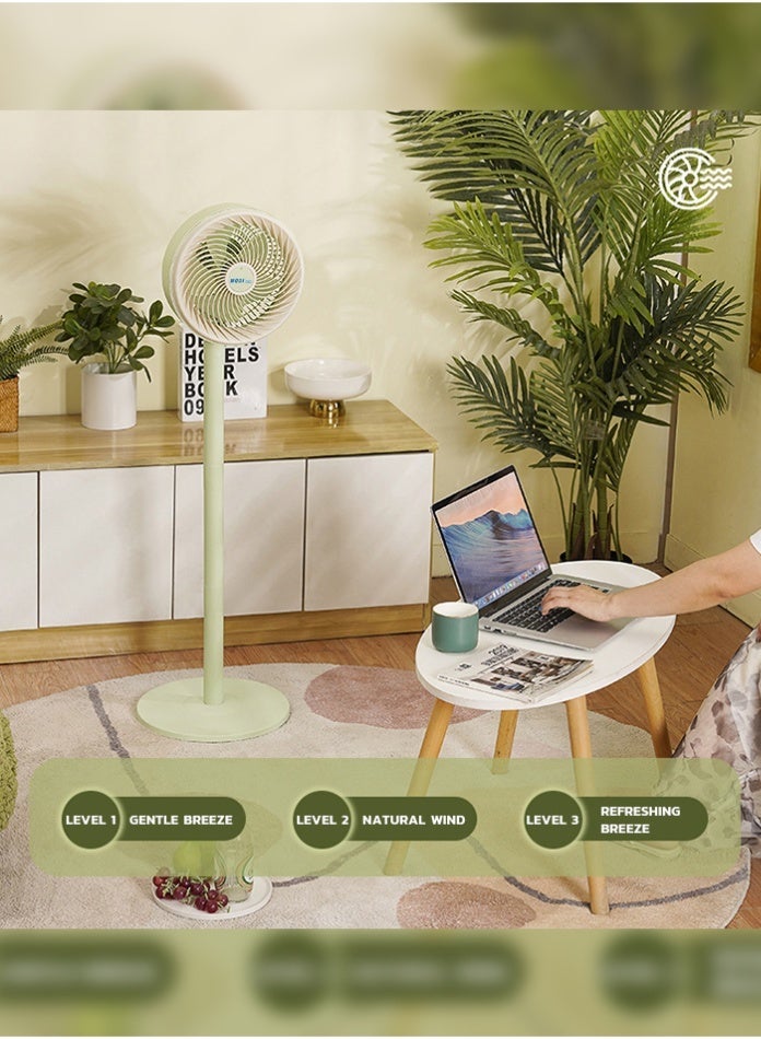 MODI Premium Air Circulation Fan 110cm Adjustable Height Knob Control 3-Speed 90° Oscillating Pedestal Fan ,stand fan Green - Image 2