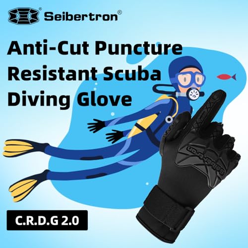 Seibertron قفازات سيبرترون C.R.D.G 2.0 - مقاومة للقطع ومضادة للانزلاق للغوص وصيد السمك بالرمح L - Image 3