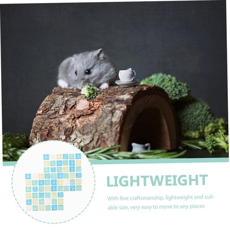 VANZACK 3pcs Cooling Mat for Small Animals Comfortable Pad Hamsters Reusable Easy Store Summer Resting Sleeping 10.00X10.00X0.50CM Sky Blue - Image 3