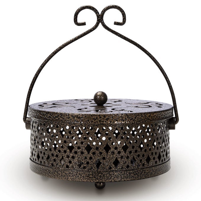 MOSQUITO COIL HOLDER RETRO PORTABLE MOSQUITO INCENSE BURNER FOR HOME AND CAMPING BRONZE