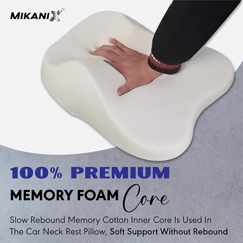 OBEROI'S TRADERS 2 YEARS WARRANTY Car Neck Rest Pillow & Orthopedic Back Lumbar Support Combo for Car Seat & Office Chair to Relief Neck & Back Pain, Spine Alignment and Posture Correction (Pack of 2) - Image 5
