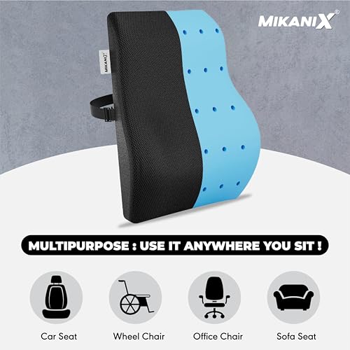 OBEROI'S TRADERS 2 YEARS WARRANTY Car Neck Rest Pillow & Orthopedic Back Lumbar Support Combo for Car Seat & Office Chair to Relief Neck & Back Pain, Spine Alignment and Posture Correction (Pack of 2) - Image 4