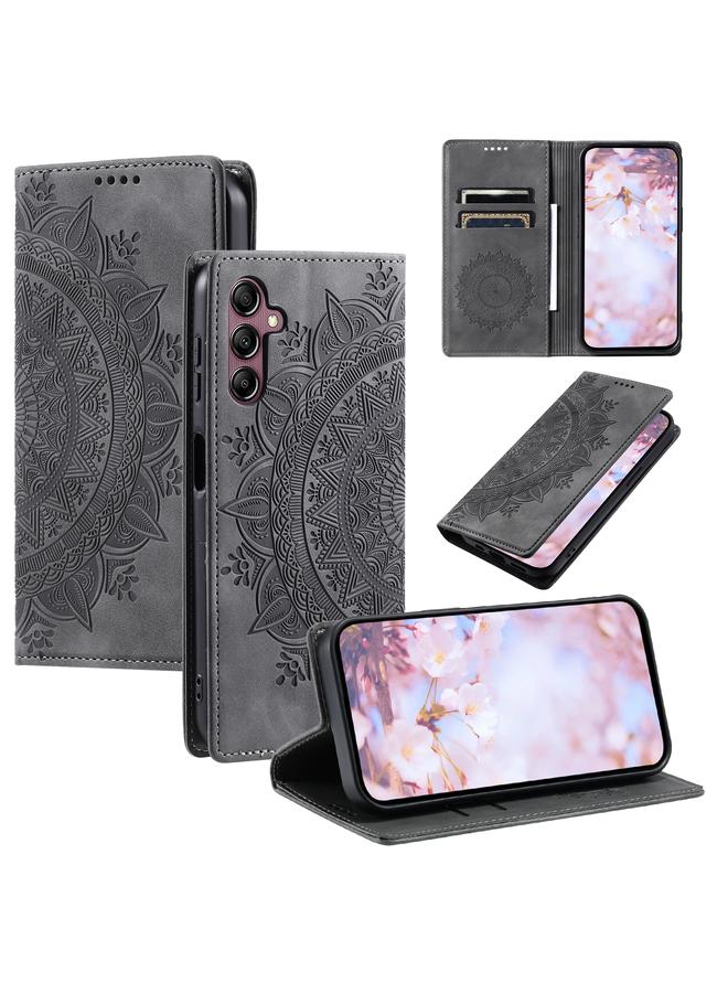 اس-توب جراب لهاتف Samsung Galaxy A24 4G جراب هاتف من الجلد المغناطيسي المنقوش بالطوطم - Image 1