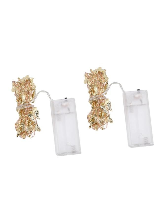 NIBEMINENT 2 Sets Gold String Lights Butterfly 20 LED Beads Safe Durable Copper Battery Thanksgiving String Lights for Party Holiday  - Image 2