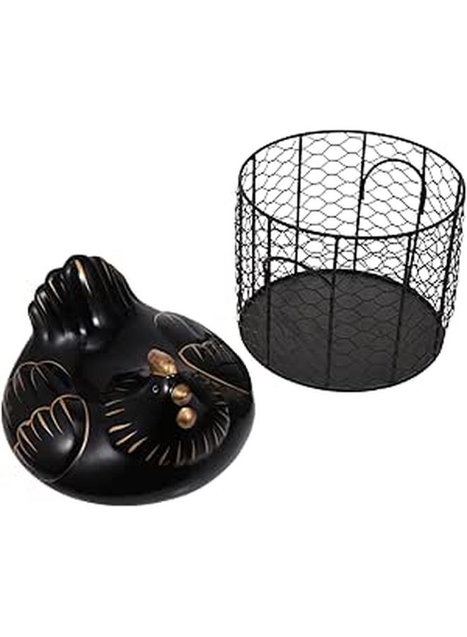 Ceramic Lined Storage Basket For Eggs Fruit Countertop Pantry Organizer - Image 1