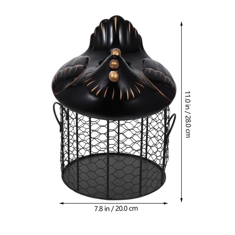 Ceramic Lined Storage Basket For Eggs Fruit Countertop Pantry Organizer - Image 3
