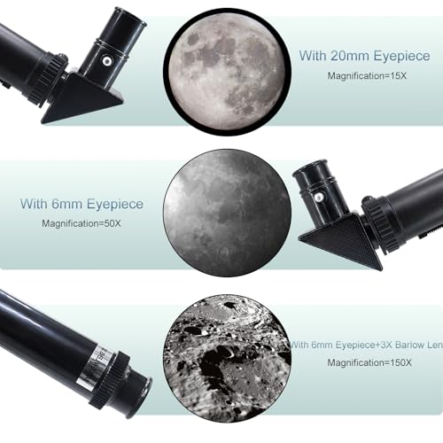 ToyerBee Telescope for Adults & Kids, 70mm Aperture (15X-150X) Portable Refractor Telescopes for Astronomy Beginners, 300mm Professional Travel Telescope with A Smartphone Adapter& Wireless Remote - Image 3