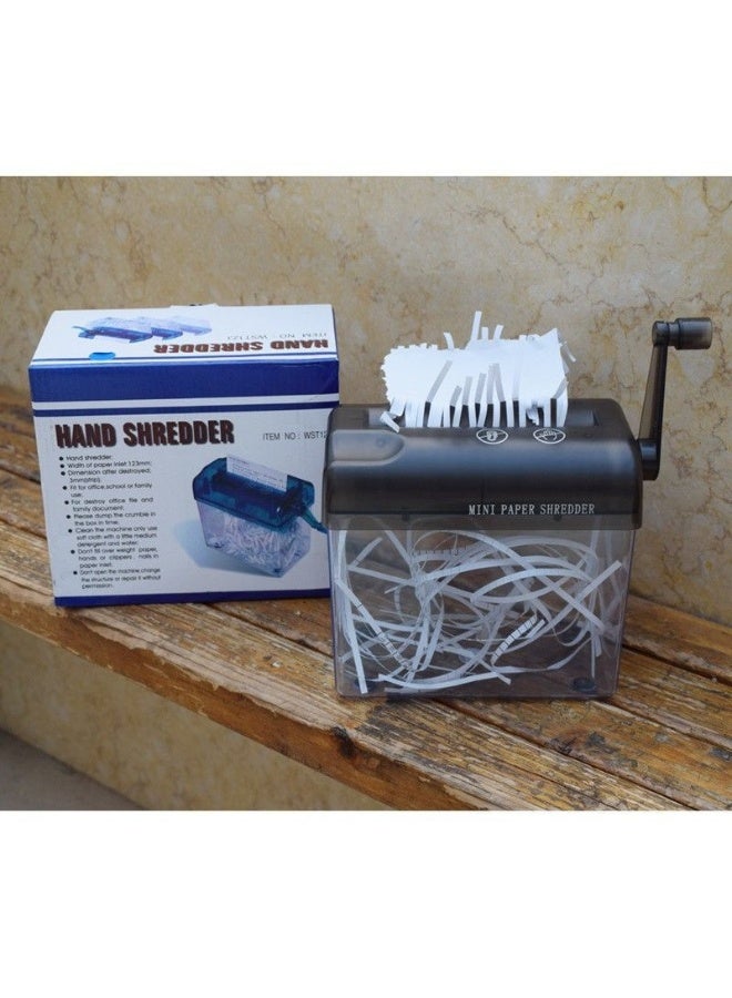 Generic Manual Mini Paper Shredder - Essential A6 Size for Home and Office 