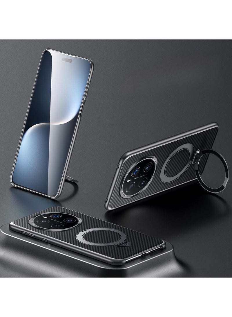 The magnetic case is compatible with the Honor Magic7 Pro case, and the Kevlar carbon fiber case with a stand shock protection case is suitable for the Magic7 Pro to support wireless charging - Image 1