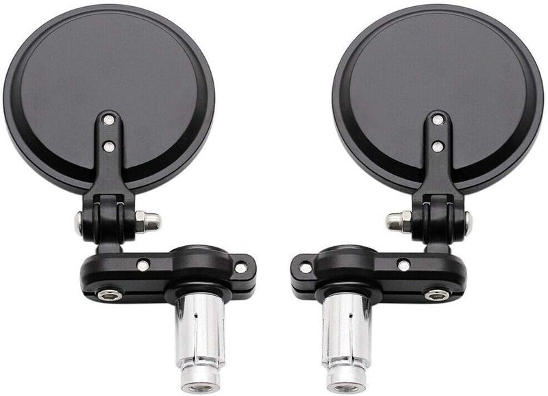 0TO6 Universal Bike ROUND Folding Mirror Glass Bar End Rear View Mirrors Motorcycle Handlebar Side View Mirrors for - All Bike & Motorcycle - Image 3