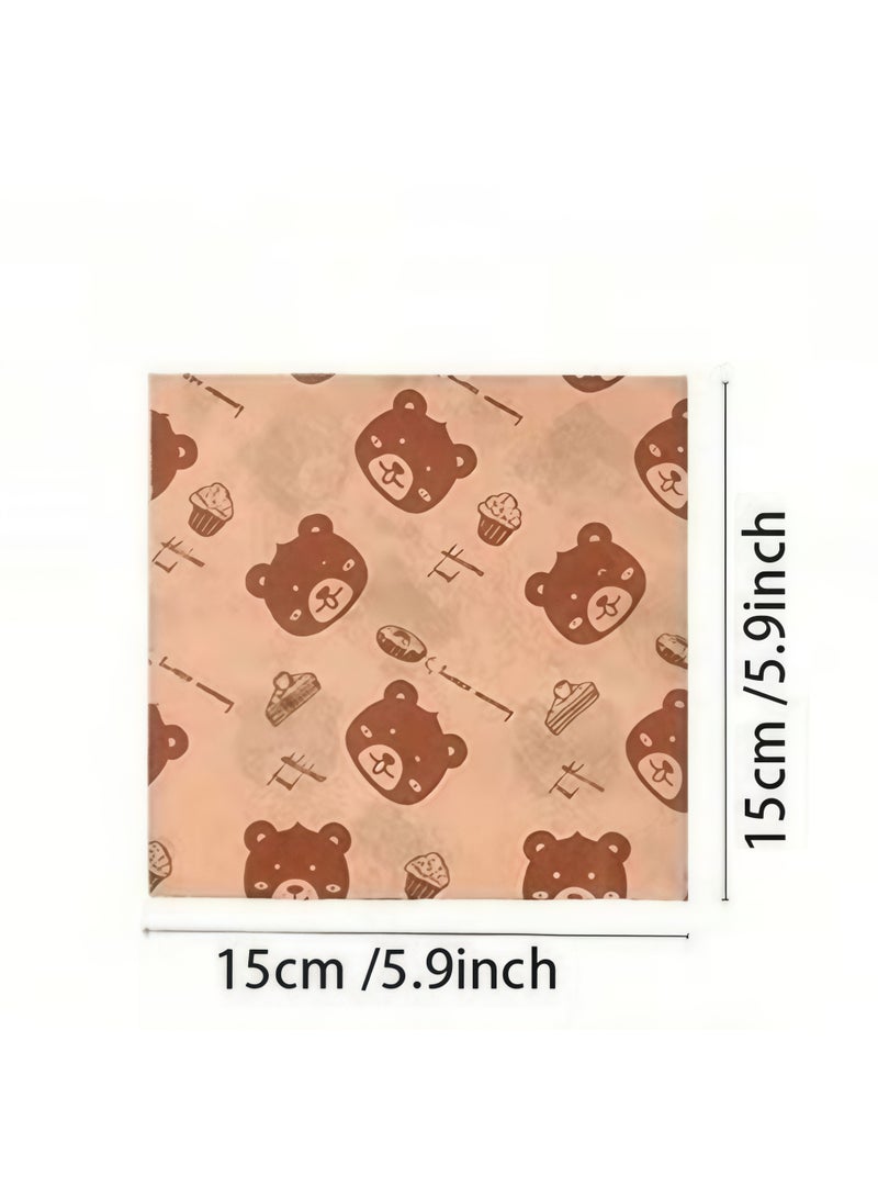 100 Sheets Sandwich Wrapping Paper, Waxed Baking Paper, Food Oil Absorbent Paper, Greaseproof Paper, Fried Chicken Insulation Paper - Image 2