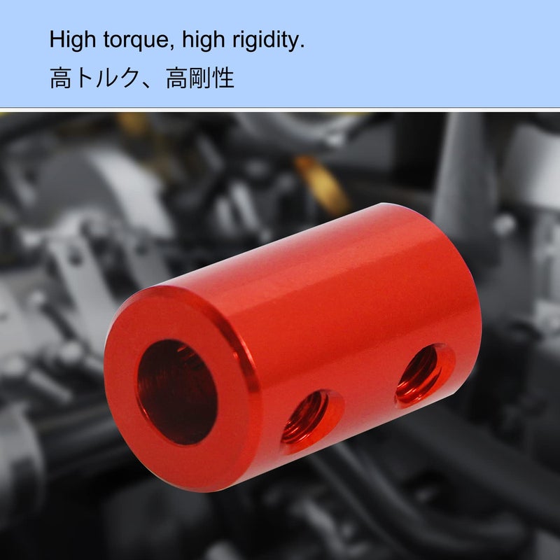 Aopin 2mm to 6mm Red Rigid Couplings Set Screw Shaft Stepper Motor, Length 20mm / 0.79" Motor Coupler Connector Rigid with for 3D Printer, RC Robot, Car Model Shaft, CNC Machine, DIY Encoder 4 Pcs - Image 4